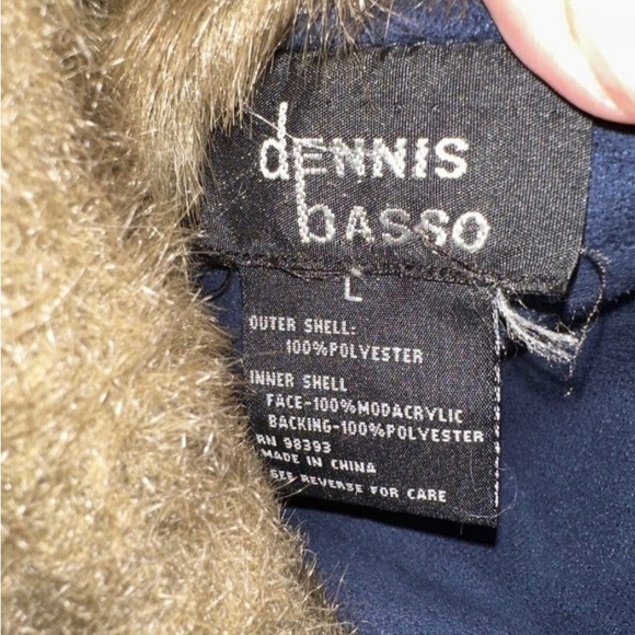 Dennis Basso reversible faux fur hooded coat size large - Picture 6 of 6